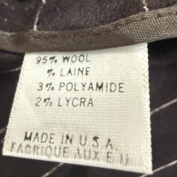 Theory Wool blend High West Dark Brown Striped Skirt Size 12 - Picture 4 of 6